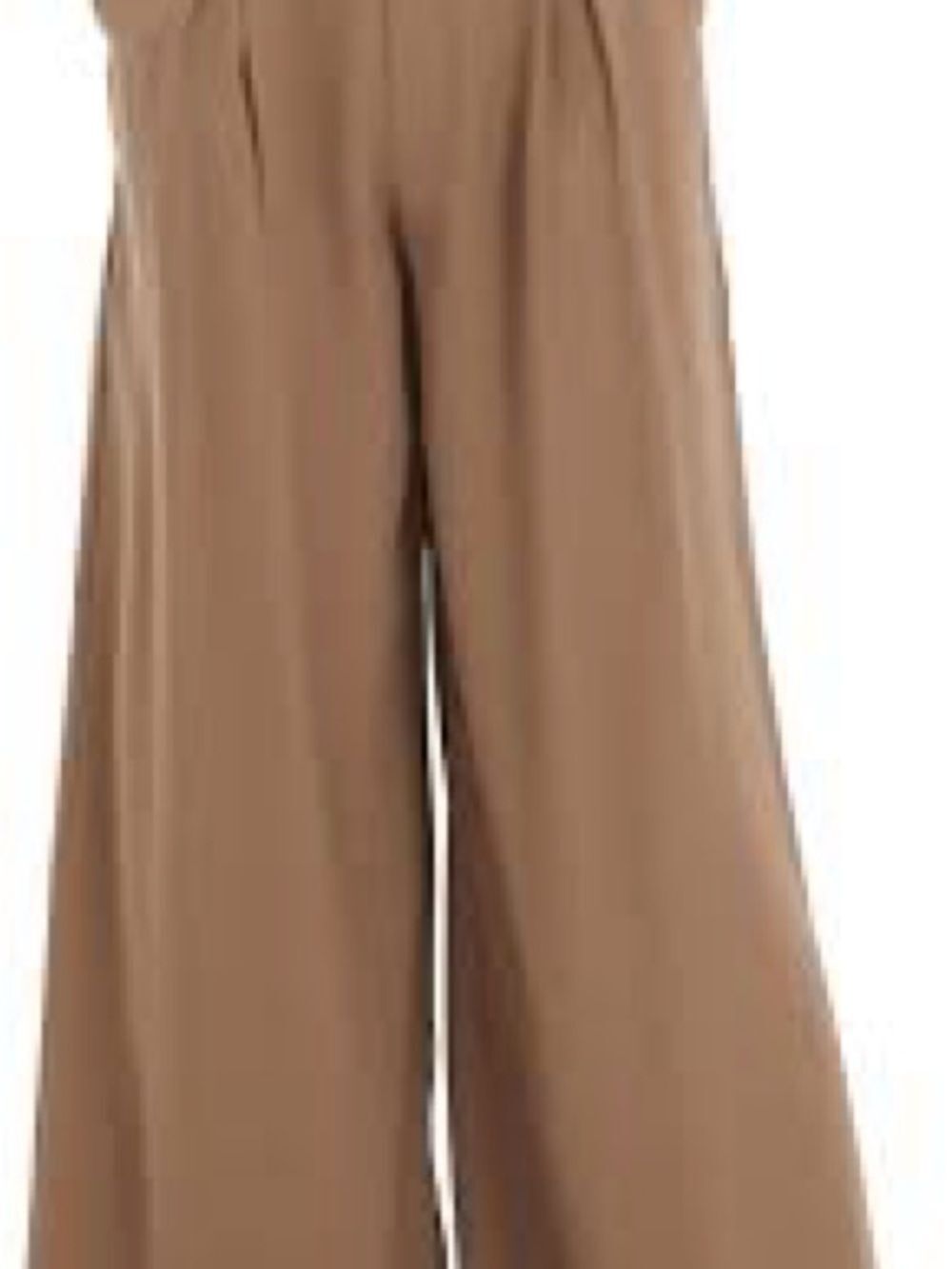 Wide Leg Trousers in Camel - Women's Pants & Jumpsuits